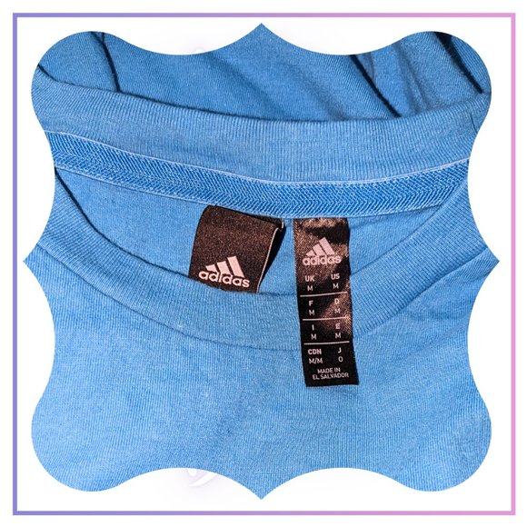 Unisex Adidas Teal/Blue Sports T, w/Hidden Mesh Pocket. Size M - Picture 6 of 13